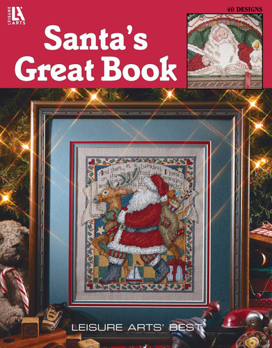 Santa's Great Book of Cross Stitch: 40 Designs book cover by Leisure Arts