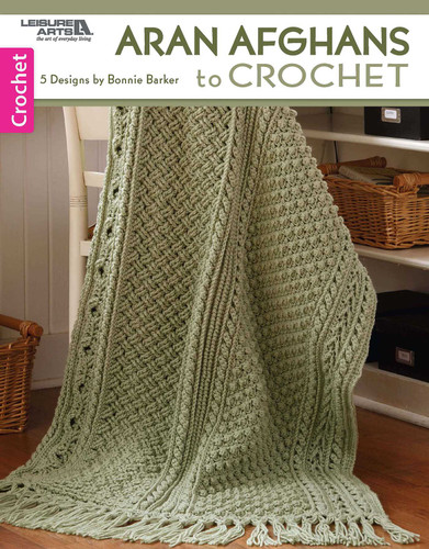 Aran Afghans to Crochet: 5 Designs book cover by Bonnie Barker