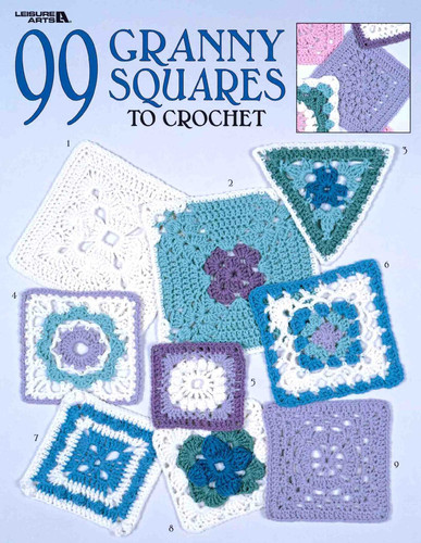 99 Granny Squares to Crochet book cover by Kathy Norris