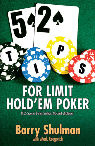 52 Tips for Limit Hold'em Poker book cover by Barry Shulman