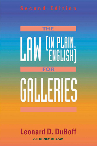 The Law (in Plain English) for Galleries (In Plain English) book cover by Leonard D. DuBoff