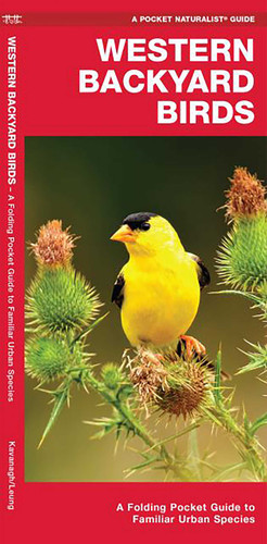 Western Backyard Birds: A Folding Pocket Guide to Familiar Urban Species (Nature Observation North America) book cover by James Kavanagh, Waterford Press