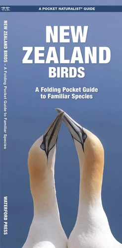 New Zealand Birds: A Folding Pocket Guide to Familiar Species (Wildlife and Nature Identification) book cover by James Kavanagh