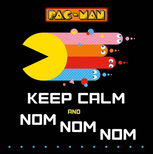 PAC-MAN: Keep Calm and Nom Nom Nom book cover by Sia Dey