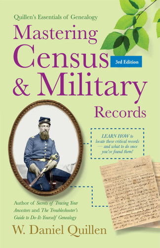 Mastering Census & Military Records book cover by W. Daniel Quillen