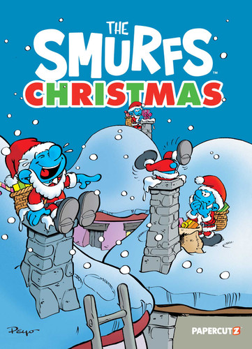 The Smurfs Christmas (The Smurfs Graphic Novels) book cover by Peyo