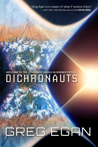 Dichronauts book cover by Greg Egan