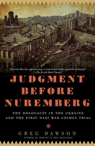 Judgment Before Nuremberg book cover by Greg Dawson