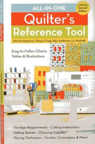 All-in-One Quilter's Reference Tool, Updated Second Edition (Reference Guide) book cover by Harriet Hargrave, Sharyn Craig, Alex Anderson, Liz Aneloski