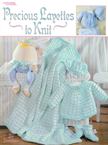 Precious Layettes to Knit book cover by Jeannine LaRoche
