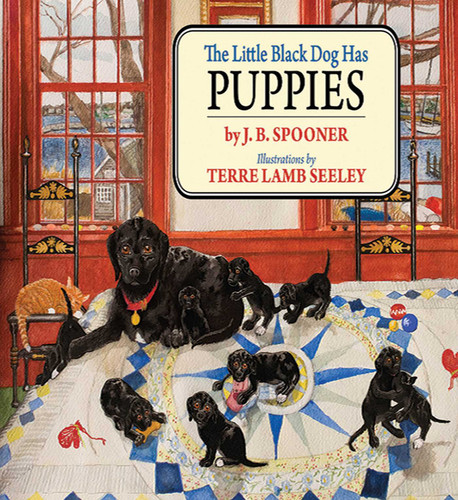 The Little Black Dog Has Puppies (Little Black Dog Series) book cover by J. B. Spooner
