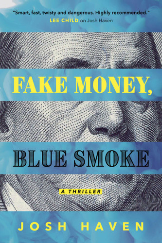 Fake Money, Blue Smoke book cover by Josh Haven