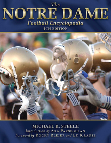 The Notre Dame Football Encyclopedia book cover by Michael R. Steele