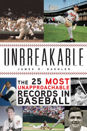 Unbreakable: The 25 Most Unapproachable Records in Baseball book cover by James R. Baehler