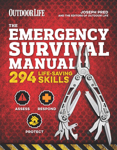 The Emergency Survival Manual (Outdoor Life): 294 Life-Saving Skills | Pandemic and Virus Preparation | Decontamination | Protection | Family Safety book cover by Joseph Pred, The Editors of Outdoor Life