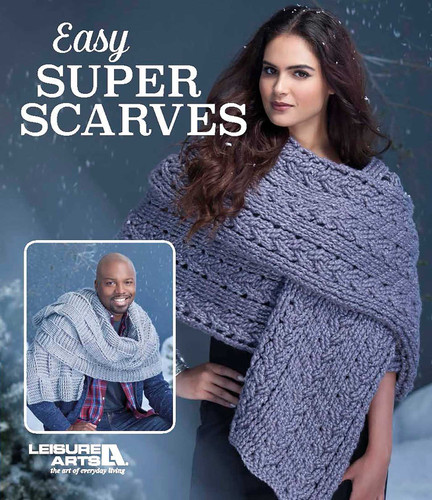 Easy Super Scarves Crochet book cover by Abigail Barker