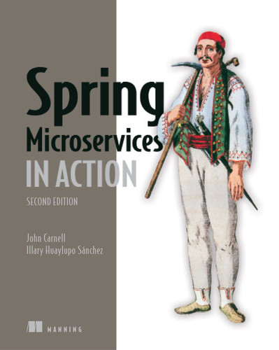 Microservices in Action book cover by Morgan Bruce, Paulo A. Pereira