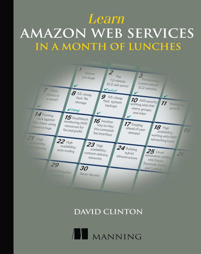 Learn Amazon Web Services in a Month of Lunches book cover by David Clinton