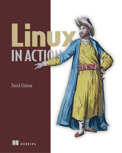 Linux in Action book cover by David Clinton