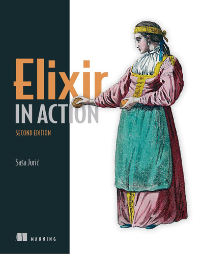 Elixir in Action book cover by Saša Juric