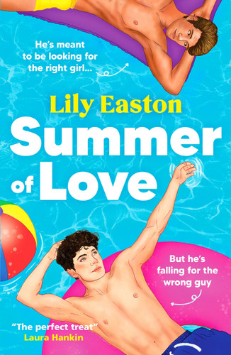 Summer of Love: A fun and heartfelt forced proximity romance book cover by Lily Easton