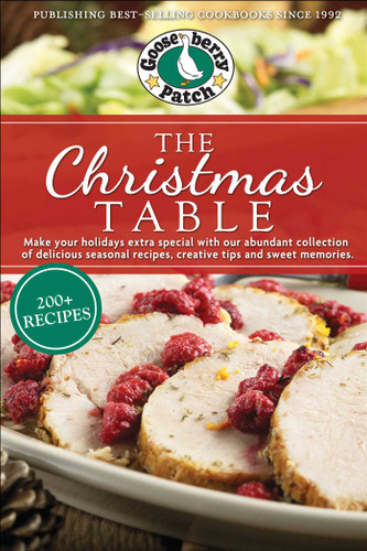 The Christmas Table: Delicious Seasonal Recipes, Creative Tips and Sweet Memories (PB Seasonal Cookbooks) book cover by Gooseberry Patch