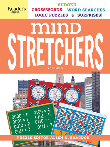 Reader's Digest Mind Stretchers Puzzle Book Vol. 5: Number Puzzles, Crosswords, Word Searches, Logic Puzzles and Surprises (Mind Stretcher’s) book cover by 