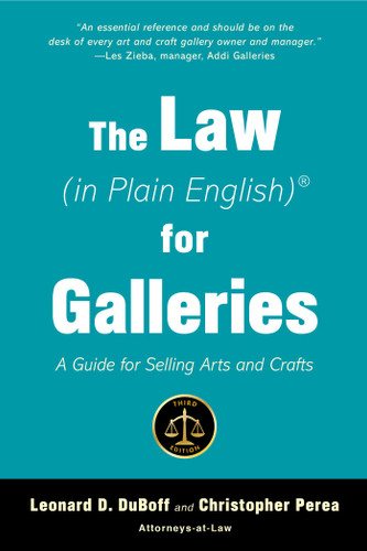 The Law (in Plain English) for Galleries: A Guide for Selling Arts and Crafts (In Plain English) book cover by Leonard D. DuBoff, Christopher Perea