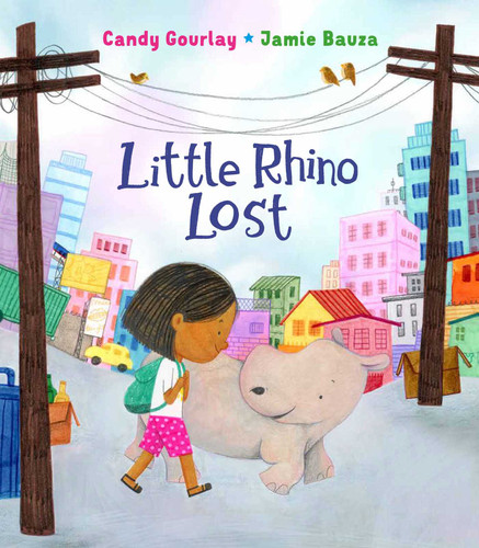 Little Rhino Lost book cover by Candy Gourlay