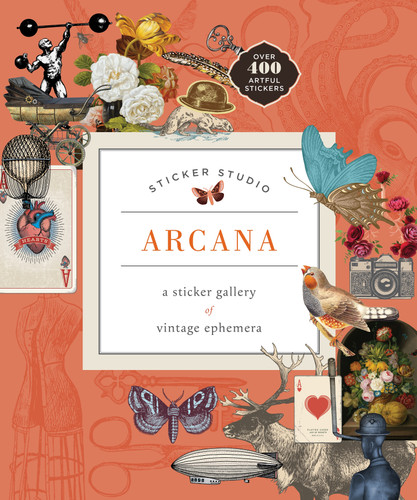 Sticker Studio: Arcana (Paperback): A Sticker Gallery of Vintage Ephemera book cover by Chloe Standish