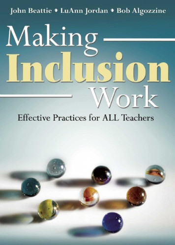 Making Inclusion Work: Effective Practices for All Teachers book cover by John Beattie, LuAnn Jordan, Bob Algozzine