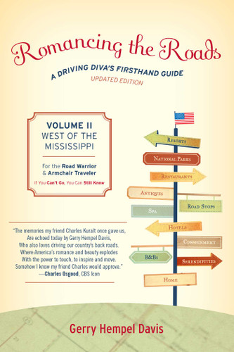 Romancing the Roads: A Driving Diva's Firsthand Guide, West of the Mississippi book cover by Gerry Hempel Davis