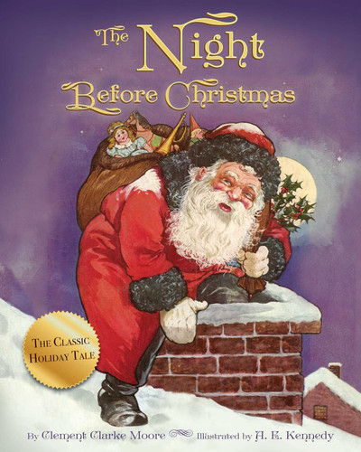 The Night Before Christmas book cover by A. E. Kennedy, Clement Clarke Moore