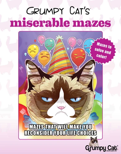 Grumpy Cat's Miserable Mazes: Mazes That Will Make You Reconsider Your Life Choices book cover by Racehorse for Young Readers