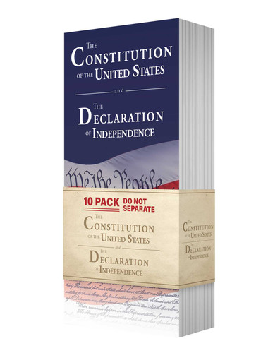 Constitution of the United States and The Declaration of the Independence (10 Pack) (Shrinkwrapped) book cover by Delegates of  The Constitutional Convention