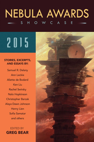 Nebula Awards Showcase 2015 book cover by Greg Bear