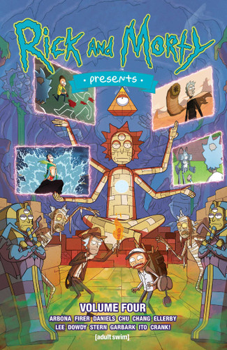 Rick and Morty Presents Vol. 4 (Rick and Morty) book cover by Alejandro Arbona, Alex Firer, Amy Chu, Chris Daniels