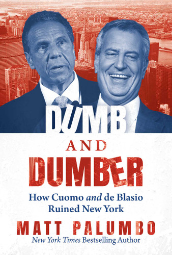Dumb and Dumber: How Cuomo and de Blasio Ruined New York book cover by Matt Palumbo