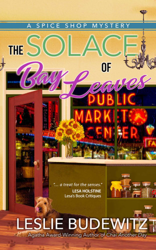 The Solace of Bay Leaves (A Spice Shop Mystery) book cover by Leslie Budewitz