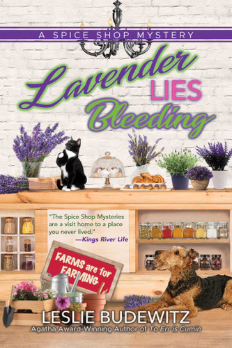 Lavender Lies Bleeding book cover by Leslie Budewitz