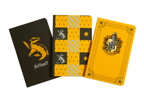 Harry Potter: Hufflepuff Pocket Notebook Collection (Set of 3) (Harry Potter) book cover by Insight Editions