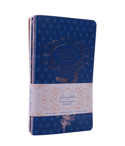 Jane Austen Sewn Pocket Notebook Collection (Set of 3) (Jane Austen) book cover by Insight Editions