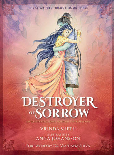 Destroyer of Sorrow: An Illustrated Series Based on the Ramayana book cover by Vrinda Sheth