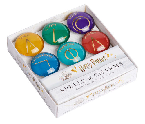 Harry Potter: Spells and Charms Glass Magnet Set (Set of 6) (Harry Potter) book cover by Insight Editions