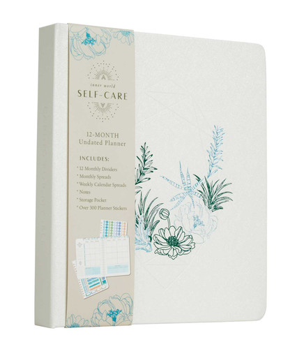 Self-Care 12-Month Undated Planner: (Mindfulness Gifts, Self-Care Gifts for Women, Back to School Supplies, Planners With Stickers) (Inner World) book cover by Insights