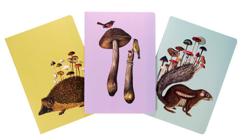 Art of Nature: Fungi Sewn Notebook Collection (Set of 3): (Gifts for Mushroom Enthusiasts and Nature Lovers, Nature Journal, Journals for Hikers) (Fantastic Fungi) book cover by Insights
