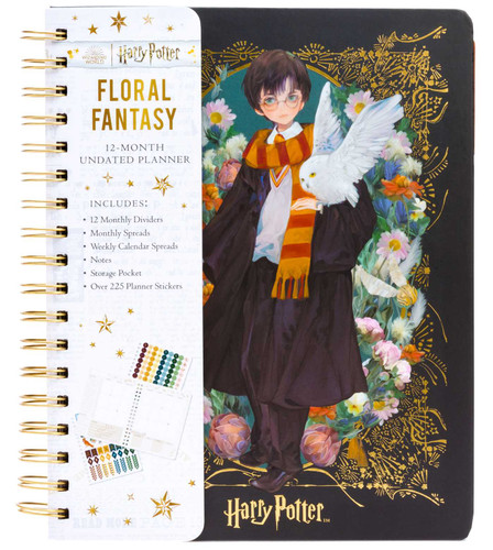Harry Potter: Floral Fantasy 12-Month Undated Planner: (Harry Potter School Planner School, Harry Potter Gift, Harry Potter Stationery, Undated Planner) (Harry Potter) book cover by Insights