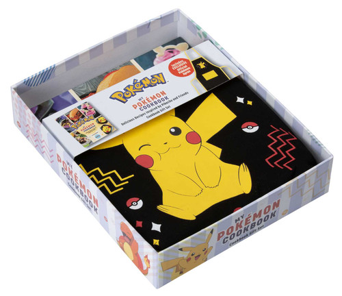 My Pokémon Cookbook Gift Set [Apron]: Delicious Recipes Inspired by Pikachu and Friends book cover by Insight Editions, Victoria  Rosenthal