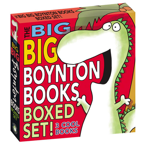 The Big Big Boynton Books Boxed Set!: The Going to Bed Book; Moo, Baa, La La La!; Dinosaur Dance!/Oversized Lap Board Books book cover by Sandra Boynton
