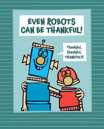 Even Robots Can Be Thankful! (The Robots Books) book cover by Jan Thomas